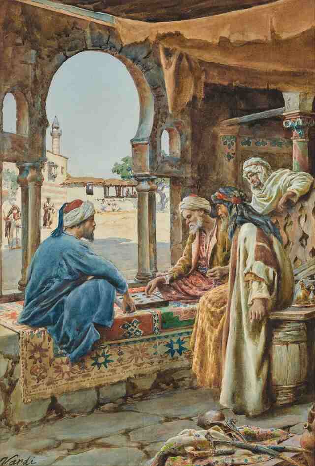 The Game Of draughts: François Nardi (French, 1861 - 1936)